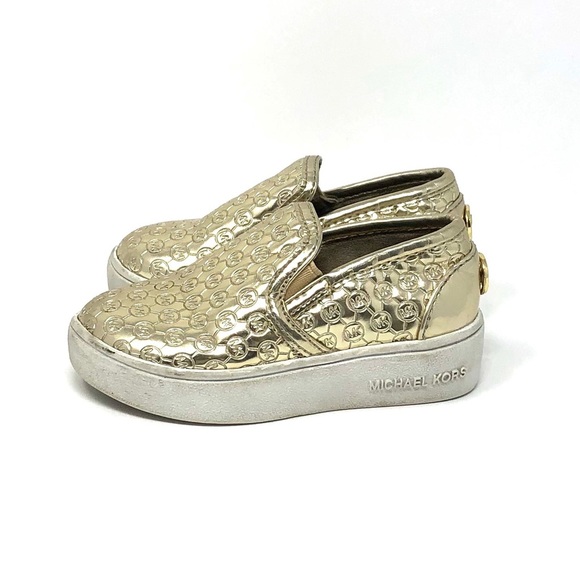 Michael Kors Ivy Alita Gold Monogram Slip infant 5 - Picture 3 of 6